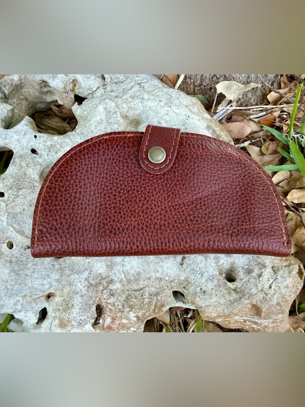 Portland leather quesadilla Leather wallet Nutmeg
